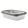 vidaXL Gastronormbeholdere 4 stk GN 1/1 100 mm rustfritt st&aring;l