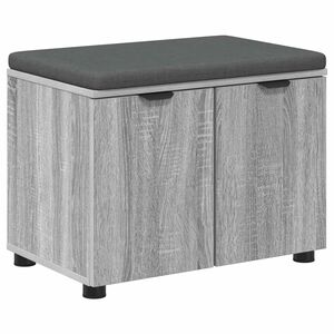 vidaXL Gangbenk Gr&aring; Sonoma 60 x 38 x 46 cm Konstruert treverk og stoff