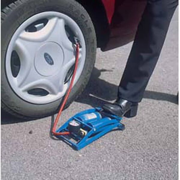 Draper Tools Dobbelsylindret fotpumpe blå 25996