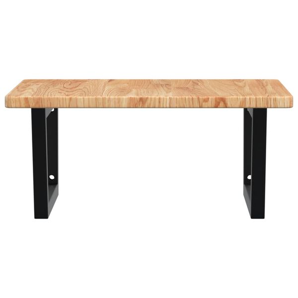 vidaXL Servanthylle veggmontert st&aring;l og heltre eik