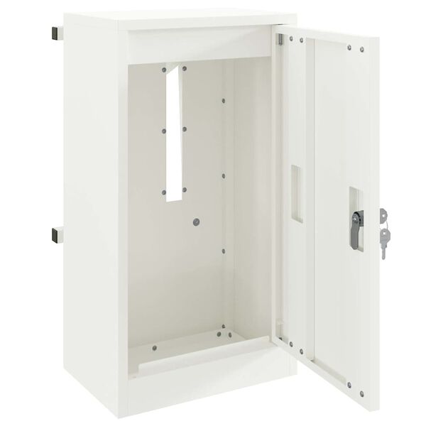 vidaXL postkasse Hvit 30 x 23 x 55 cm Stål