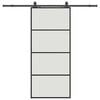 vidaXL Skyved&oslash;r med monteringssett svart 90x205 cm ESG-glass