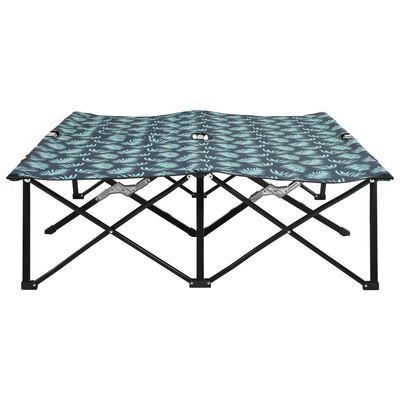 vidaXL Sammenleggbar solseng for 2 personer bladtrykk stål