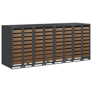 vidaXL Oppbevaring for 3 s&oslash;ppelb&oslash;tter Antrasitt 340 x 77.5 x 115.5 cm