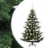 vidaXL Kunstig juletre med julekuler 120 cm 150 LED-lys Varmhvit