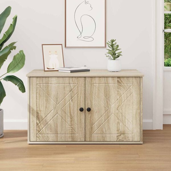 vidaXL Katt Hus Sonoma 85 x 55 x 50,5 cm Konstruert tre