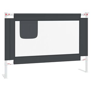 vidaXL Sengehest sm&aring;barn m&oslash;rkegr&aring; 90x25 cm stoff