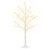 vidaXL LED-bj&oslash;rketre varmhvit 48 lysdioder 120 cm