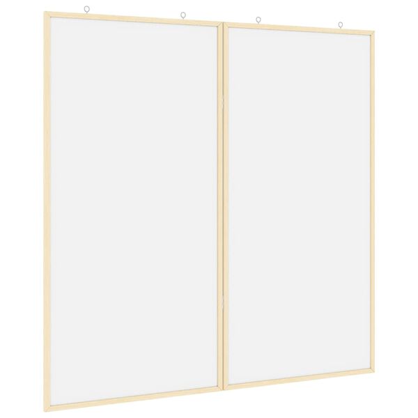 vidaXL Info-tavle Hvit 80 x 80 x 1.4 cm Heltre furu