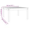 vidaXL Hagebord 82,5x82,5x45 cm heltre furu