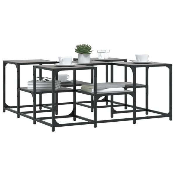 vidaXL Salongbord grå sonoma 91x91x40 cm konstruert tre