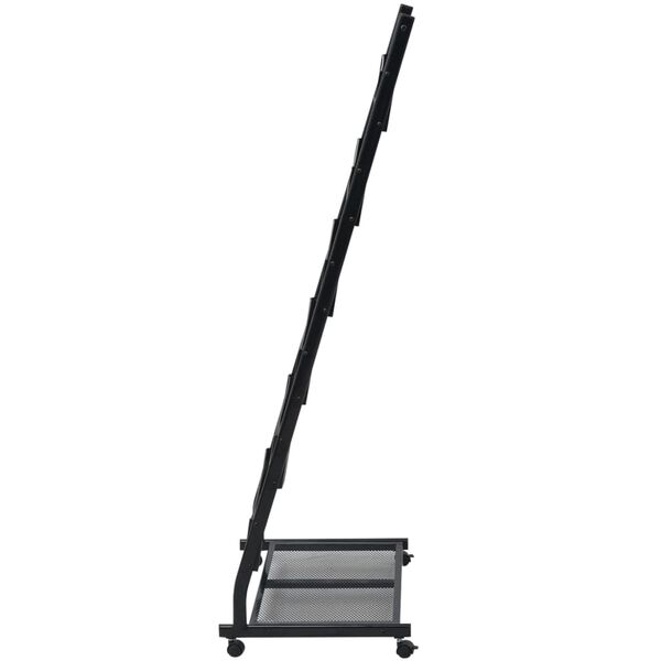 vidaXL Magasinhylle 47,5x43x133 cm svart A4