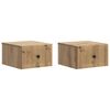 vidaXL Vegghengt Nattbord 2 pcs Artisan eik 33 x 34,5 x 20 cm