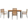 vidaXL Hage Spisegruppe 5 pcs Gr&aring; Solid akasietre