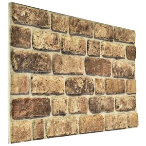 vidaXL Veggpaneler 10 stk. 100 x 50 cm M&oslash;rk Sand EPS Skum