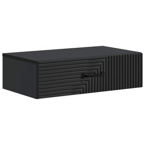 vidaXL Vegghengt Sidebord Svart 59 x 34,5 x 17 cm Konstruert tre