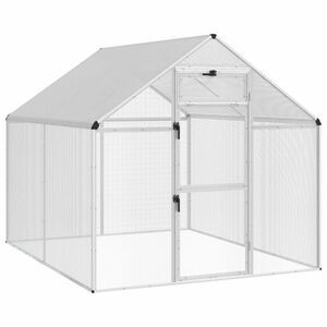 vidaXL Fuglebur S&oslash;lv 181,5 x 221 x 173,5 cm Sveiset tr&aring;dnett