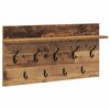 vidaXL Vegghengt kleshenger Gammelt tre 80 x 40 x 12 cm Konstruert tre