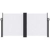 vidaXL Uttrekkbar sidemarkise hvit 120x600 cm