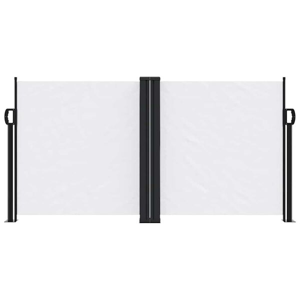 vidaXL Uttrekkbar sidemarkise hvit 120x600 cm