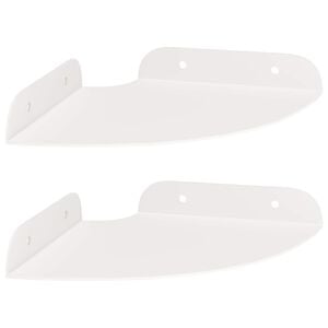 vidaXL Flytende hylle med hylle med lagring 2 pcs Hvit 15 x 15 x 2 cm