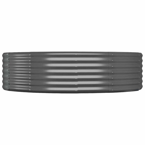 vidaXL Høybed galvanisert stål 214x140x36 cm antrasitt