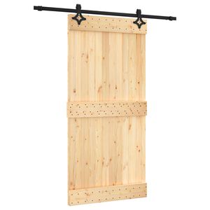 vidaXL Skyved&oslash;r 100 x 210 cm Massiv Furu Tre (Ubehandlet)