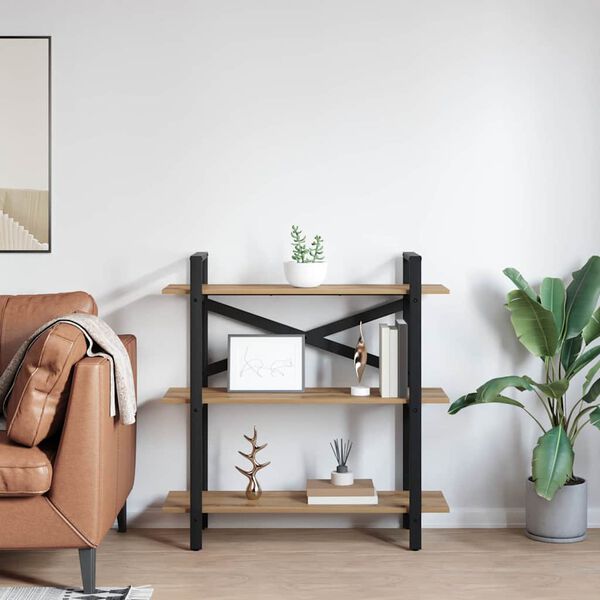 vidaXL Bokhylle Artisan Eik 100 x 33,5 x 102 cm Konstruert tre