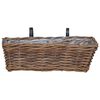 vidaXL Hengende Plantekurv 2 pcs Brun 48 x 22 x 15 cm Lacak Rattan