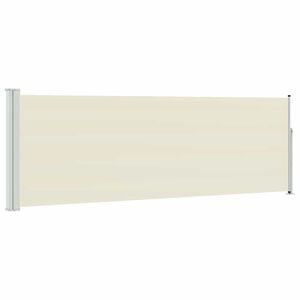vidaXL Uttrekkbar sidemarkise 100x300 cm kremhvit