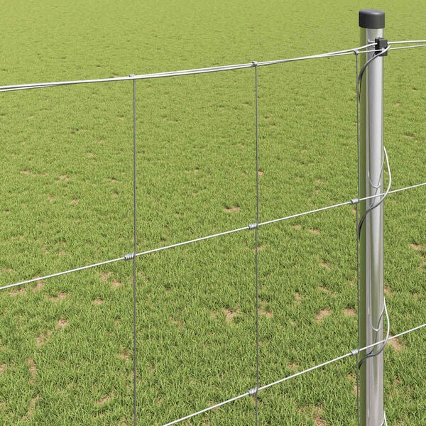 vidaXL Jordegjerde Grå 1.5 x 10 m Stål