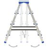 vidaXL Dobbel trappestige aluminium 4 trinn 90 cm
