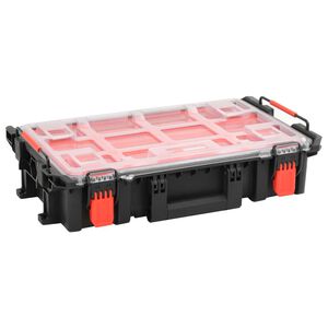 vidaXL B&aelig;rbar flykasse svart 55,5x34,5x13,5 cm PP