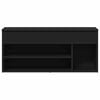 vidaXL Skobenk svart 102x30,5x45 cm konstruert tre
