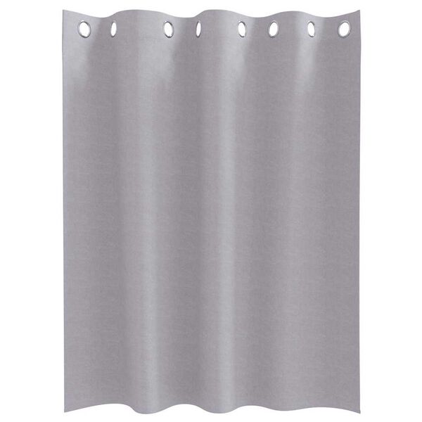 vidaXL M&oslash;rkleggende Gardiner med Ringer 2 pcs Metall Gr&aring; 140 x 140 cm