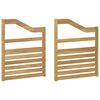 vidaXL Armlene Modul 2 pcs Hvit 59 x 4 x 73 cm Solid akasietre