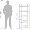 vidaXL Bokhylle 5 lag hvit 60x27,6x158,5 cm konstruert tre