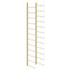 vidaXL Veggmontert vinstativ for 36 flasker gull jern