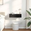 vidaXL Vegghylle med skuffer svart 60x26,5x15 cm konstruert tre