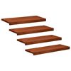 vidaXL Trappetrinn 4 stk. 80 x 30 x 2 cm Brun Massiv b&oslash;ketre