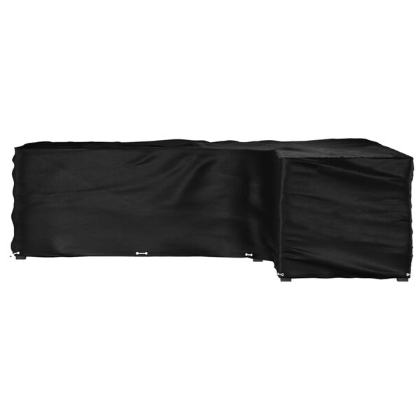 vidaXL L-formet hagemøbeltrekk 18 maljer 285x220x80 cm