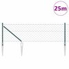 vidaXL Gjerdep&aring;le gr&oslash;nn 25 x 0,6 m (60 x 60 mm mesh) St&aring;l og PVC