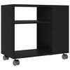vidaXL Sidebord svart 70x35x60,5 cm konstruert tre