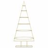 vidaXL Metall juletre med stativ Gull 150 cm Pulverlakkert stål
