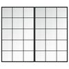 vidaXL Veggspeil 2 stk svart 100x60 cm metall