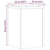 vidaXL Plantestativer 2 stk artisan eik 25x25x35 cm konstruert tre