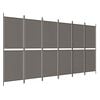 vidaXL Romdeler med 6 paneler antrasitt 300x220 cm stoff