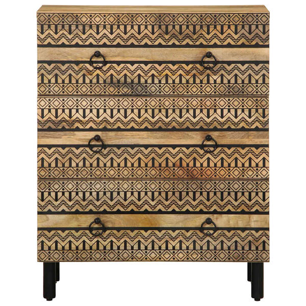 vidaXL Skjenk 60x33,5x75 cm grovt heltre mangotre