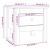 vidaXL Sidebord 40x40x39 cm heltre furu