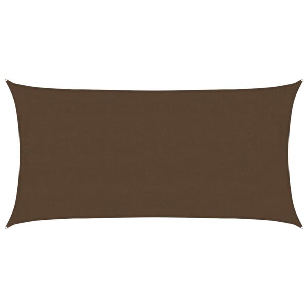 vidaXL Solseil 160 g/m&sup2; brun 4x7 m HDPE